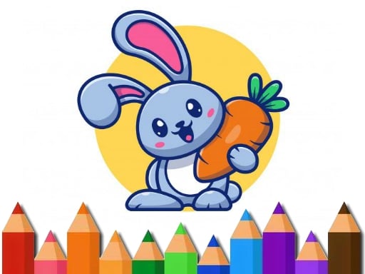 Cute Rabbit Coloring Book v2